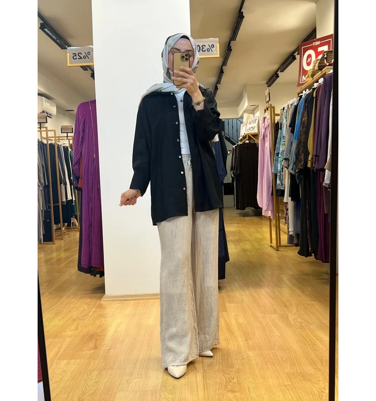 QooQ Lin Gömlek 25SS212