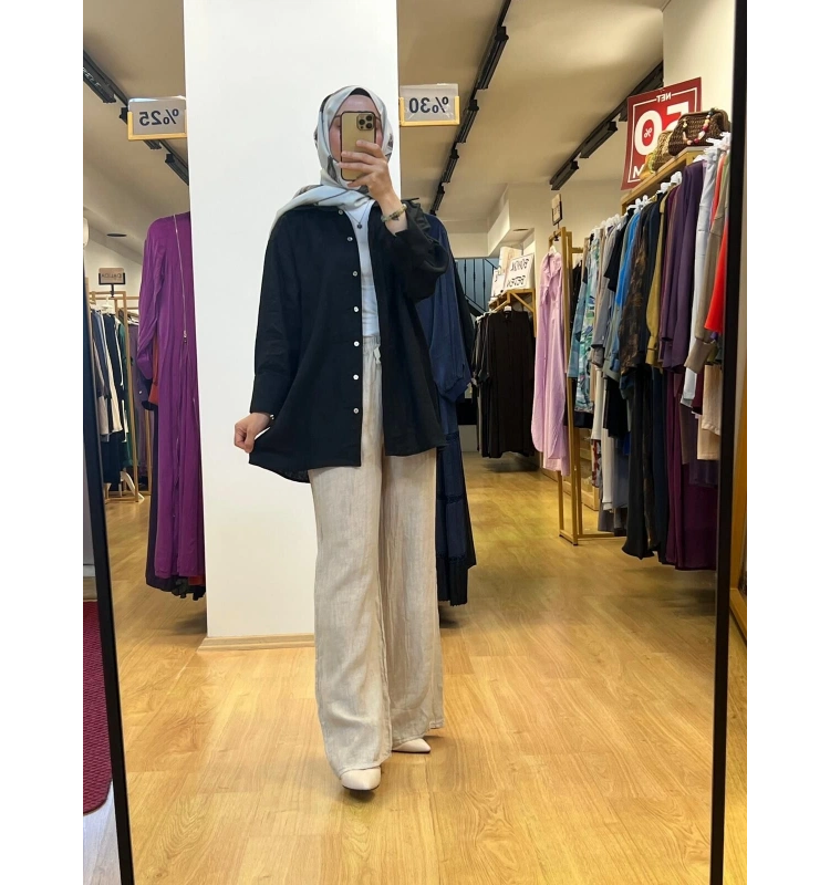 QooQ Lin Gömlek 25SS212