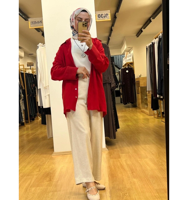 QooQ Lin Gömlek 25SS212