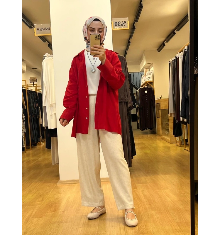 QooQ Lin Gömlek 25SS212