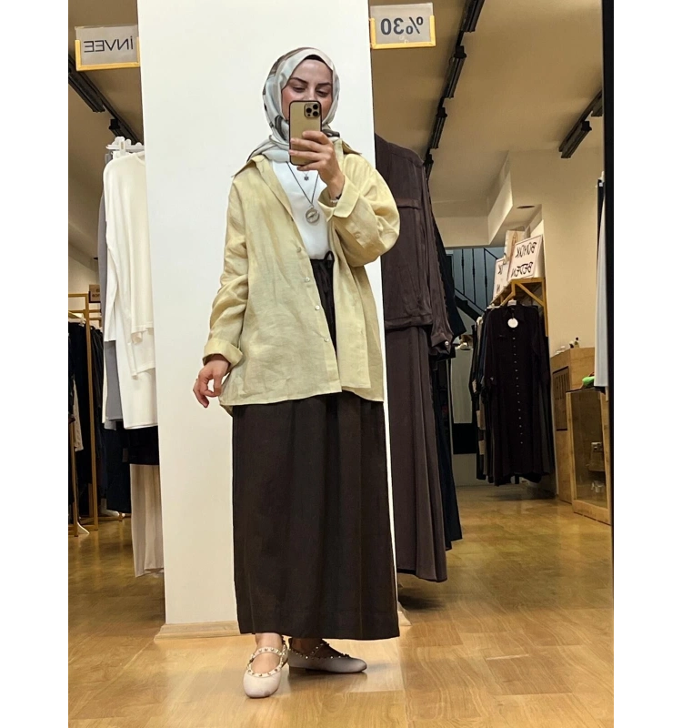 QooQ Lin Gömlek 25SS212