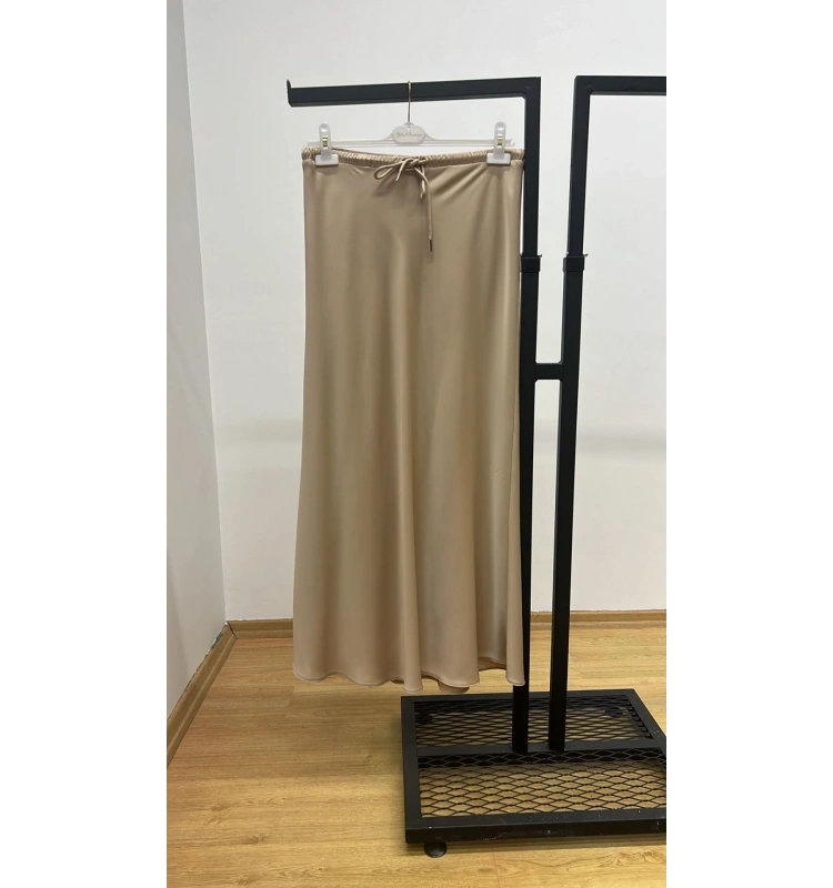 Sentez Luna Saten Volanlı Etek 25Y-SZ-5457