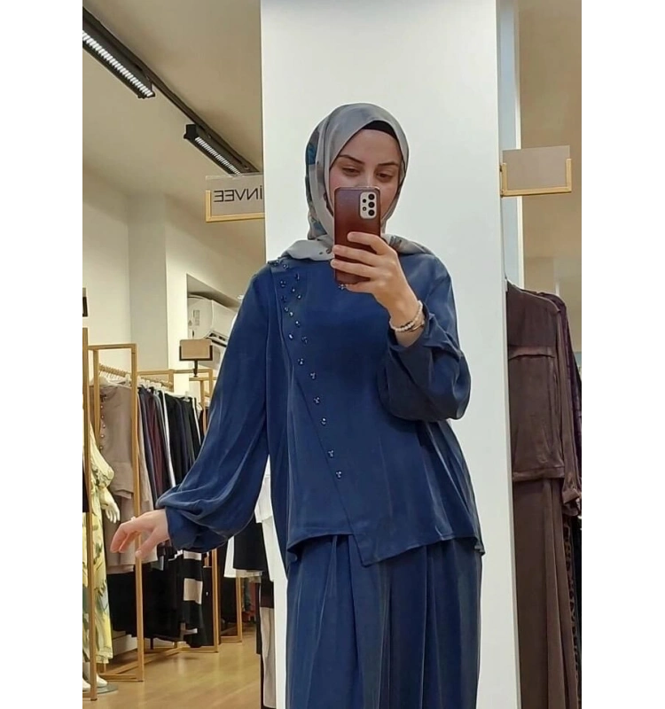 Zems Lacivert Taş Detaylı Takım 25Y-2T006