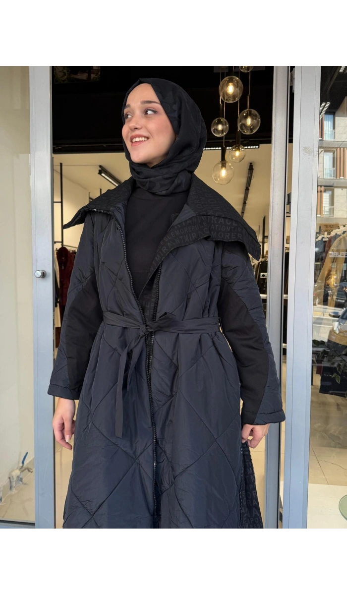 40536 Siyah Şişme Pardesü