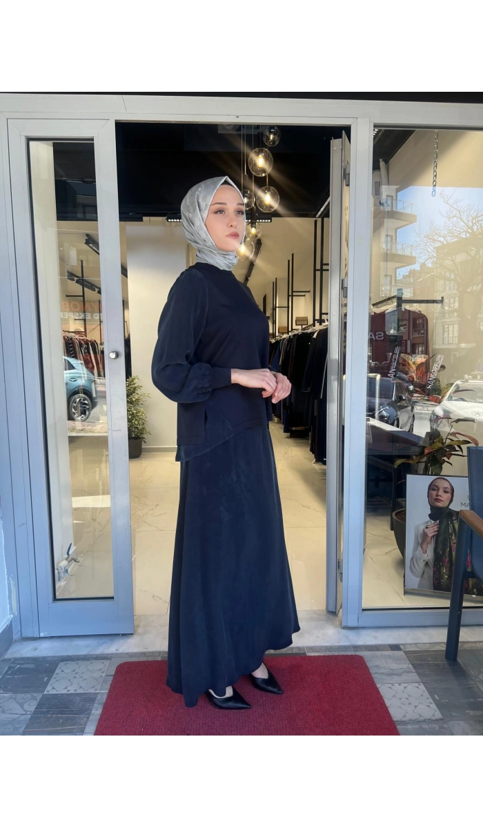 Evaze Kesim Bileği Lastikli Tunik T26Y-6028
