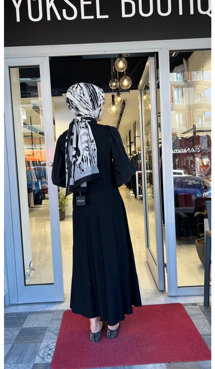 Kolları Cupro Triko Elbise T26Y-4016
