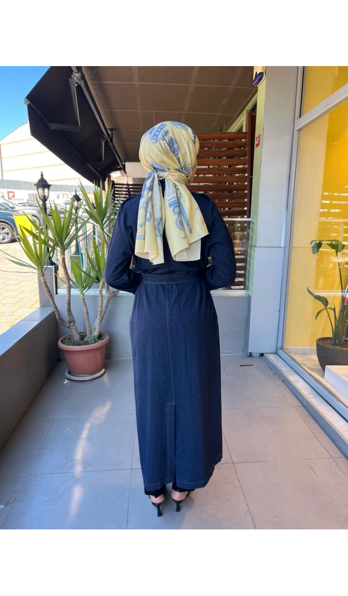 Düz Renk Denim Trençkot T26Y-8000