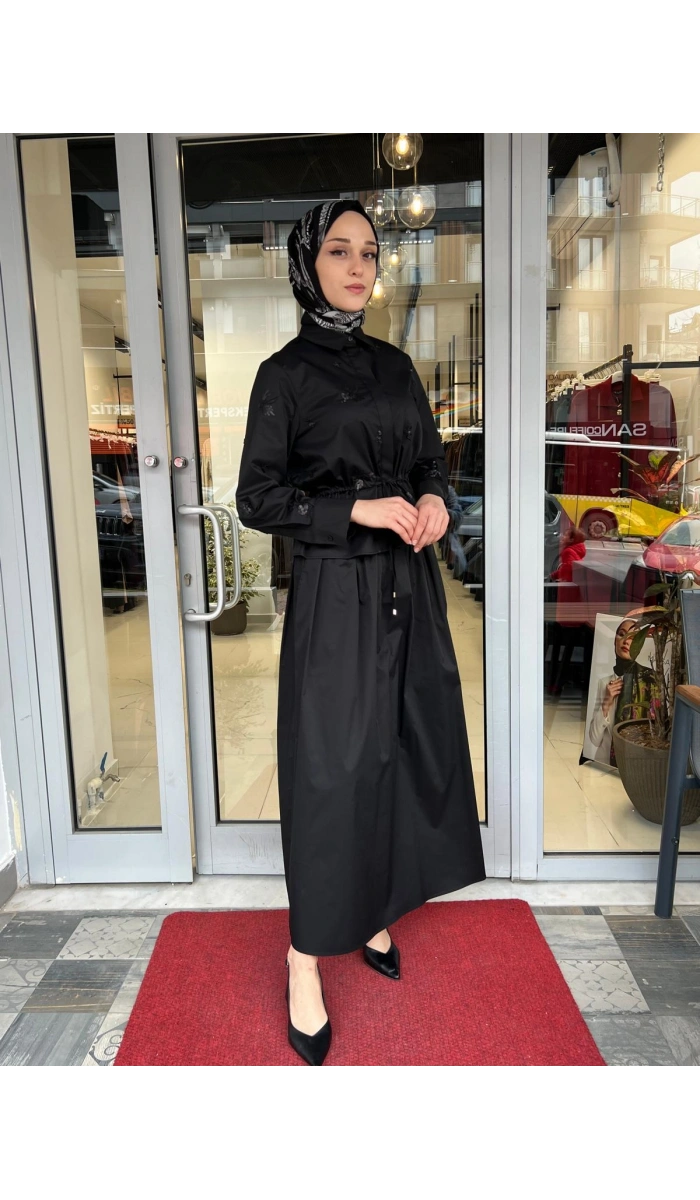 Opera Pul Payet İşleme Detaylı Etek Takım TD26Y05000040