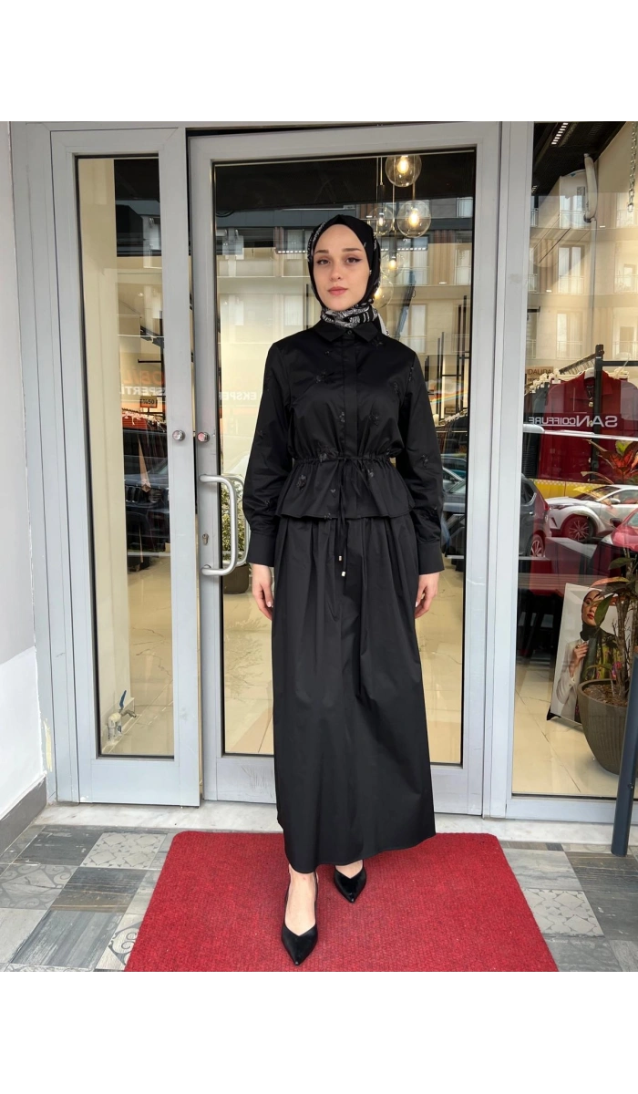 Opera Pul Payet İşleme Detaylı Etek Takım TD26Y05000040