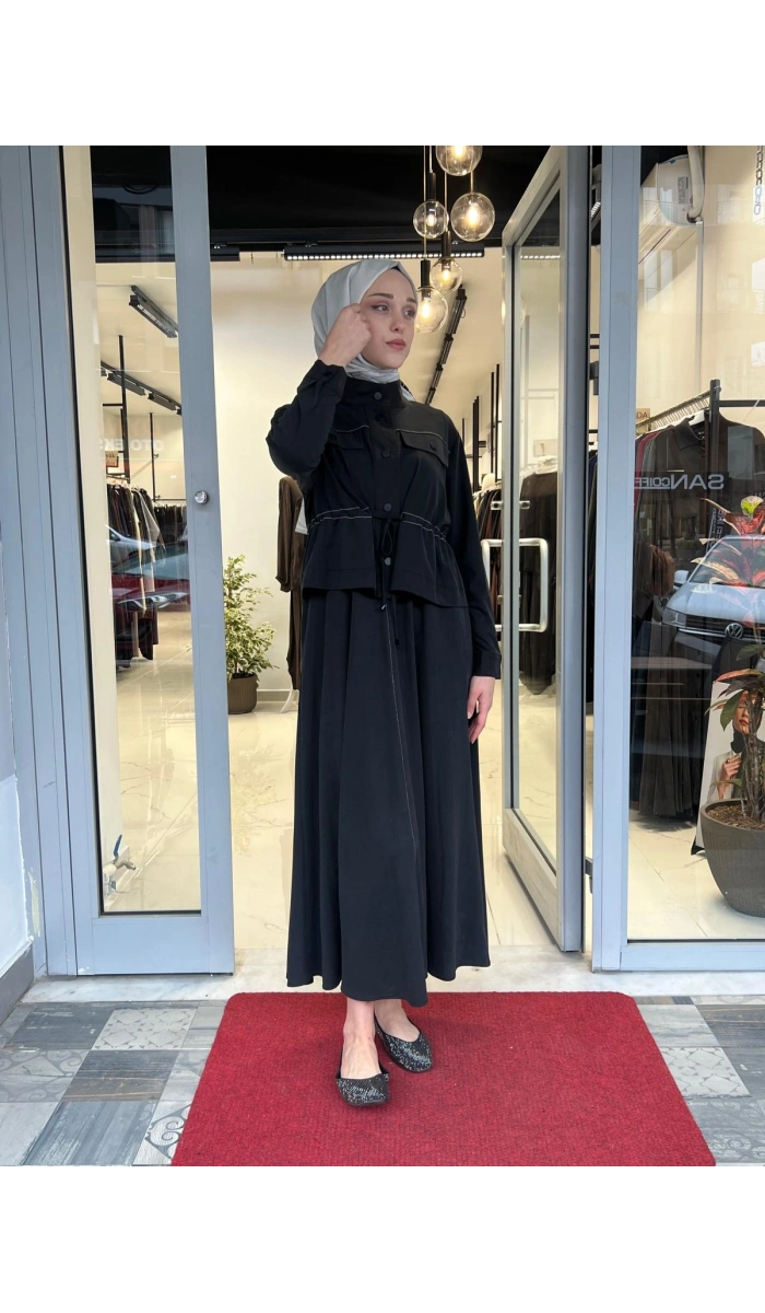 Garni Detaylı Ceket Manu Elbise 26YPR06.0167