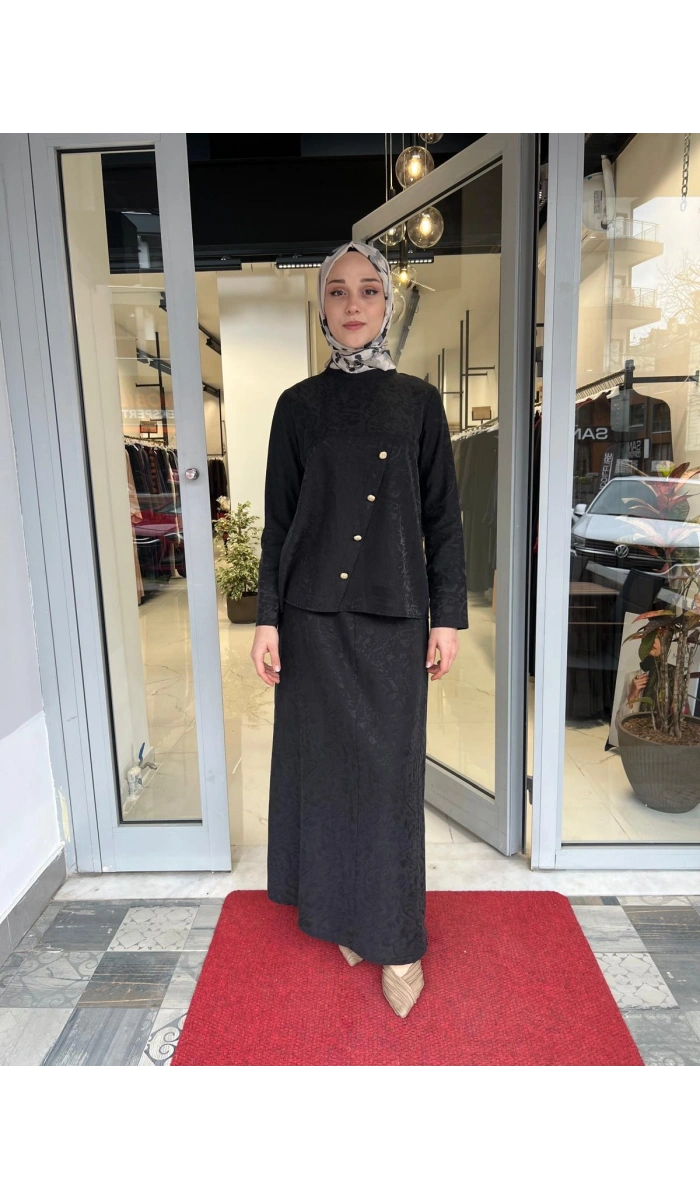 Ön Kısmı Çizgi Detay Etek 26MY4107