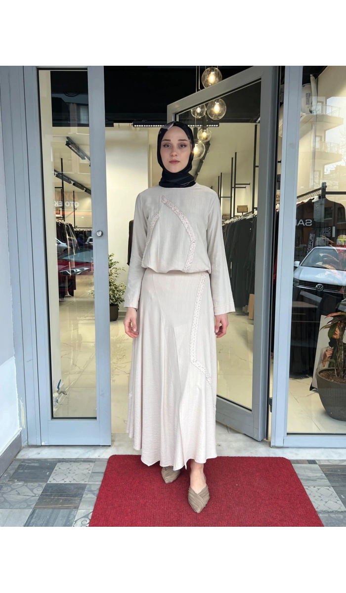 Asimetrik Kesimli Döküm Etek 26MY4103