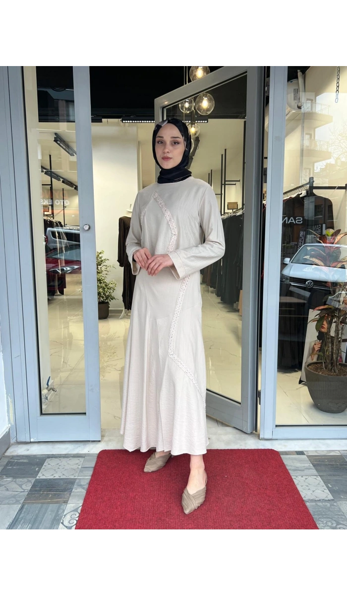 Asimetrik Pul Şeritli Tunik 26MY2136