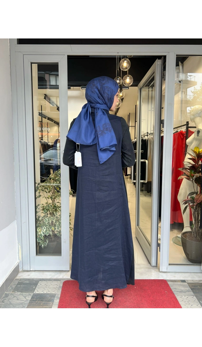 Uzun Kollu Renkli Elbise 2264751