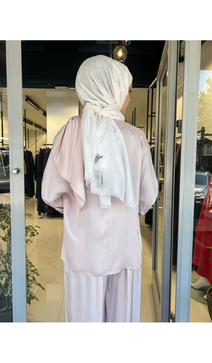 Resa Asetat Şal Detaylı Pantolon TD-4768