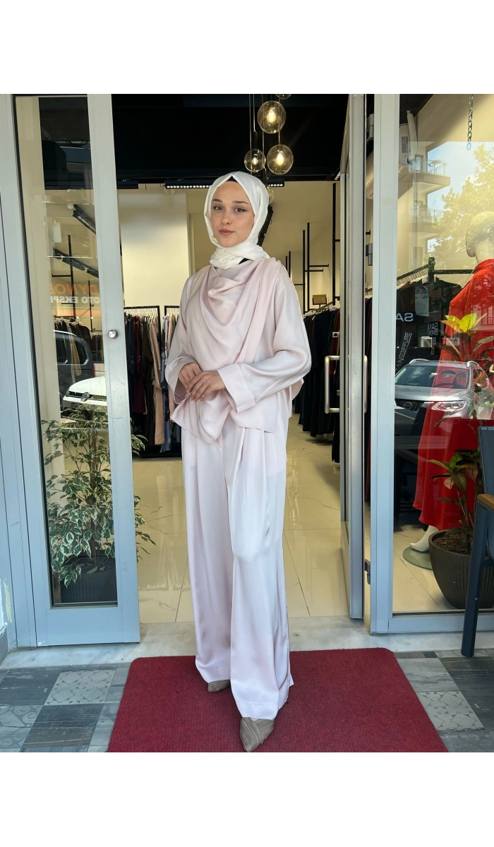 Resa Asetat Şal Detaylı Pantolon TD-4768