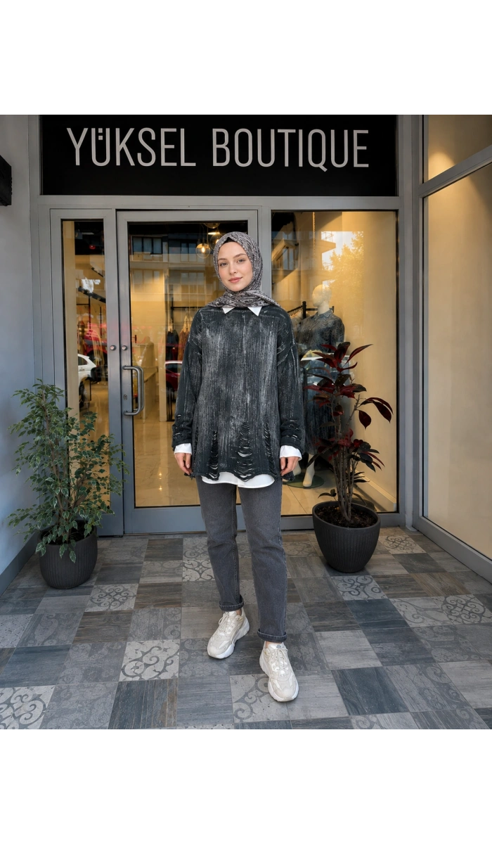 Almarwah Black Triko Kazak T26K-102241
