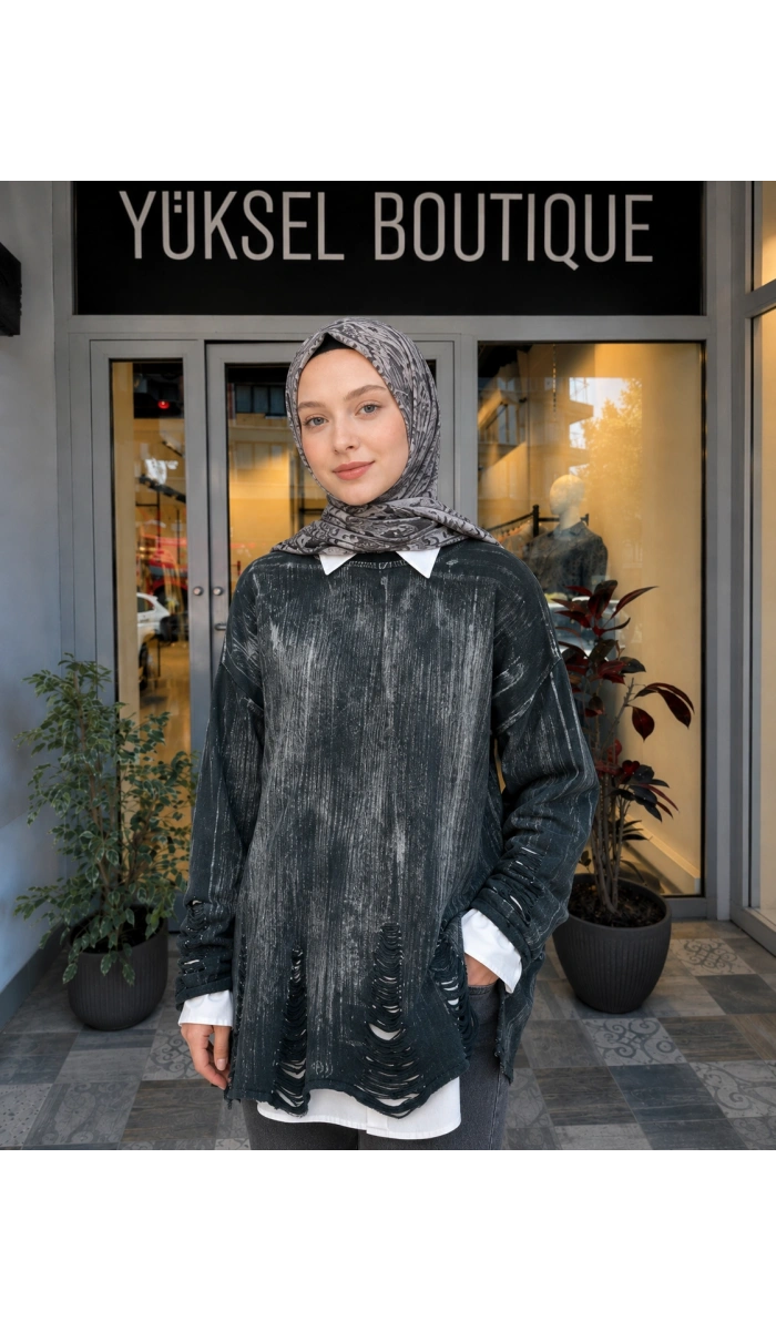 Almarwah Black Triko Kazak T26K-102241