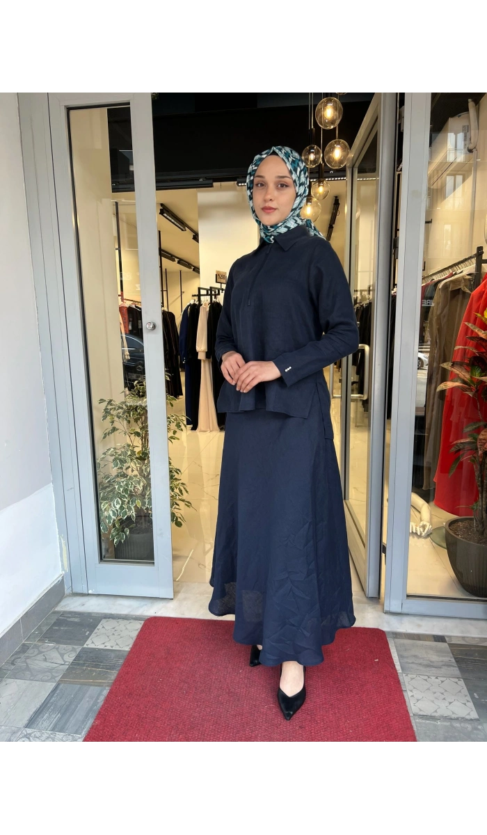 Beli Lastikli Rahat Kesim Keten Etek 2262258