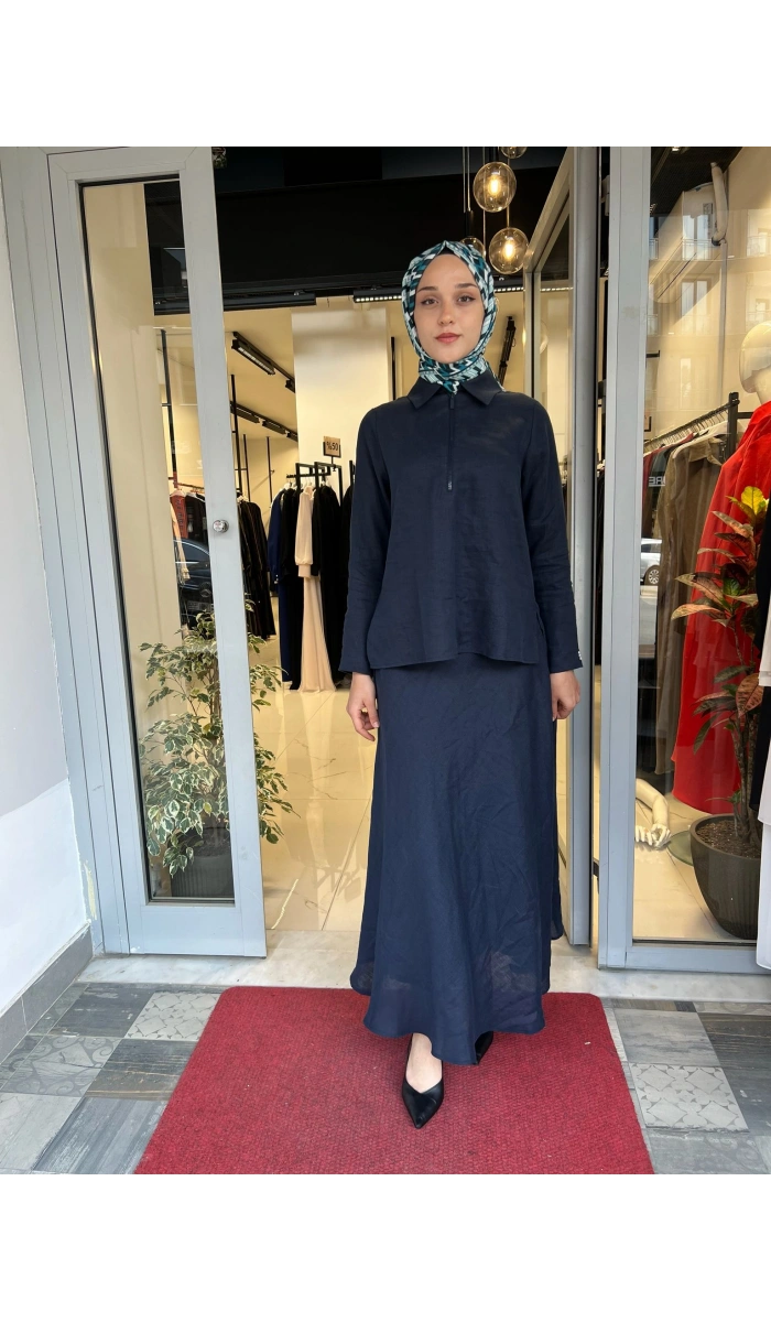 Beli Lastikli Rahat Kesim Keten Etek 2262258