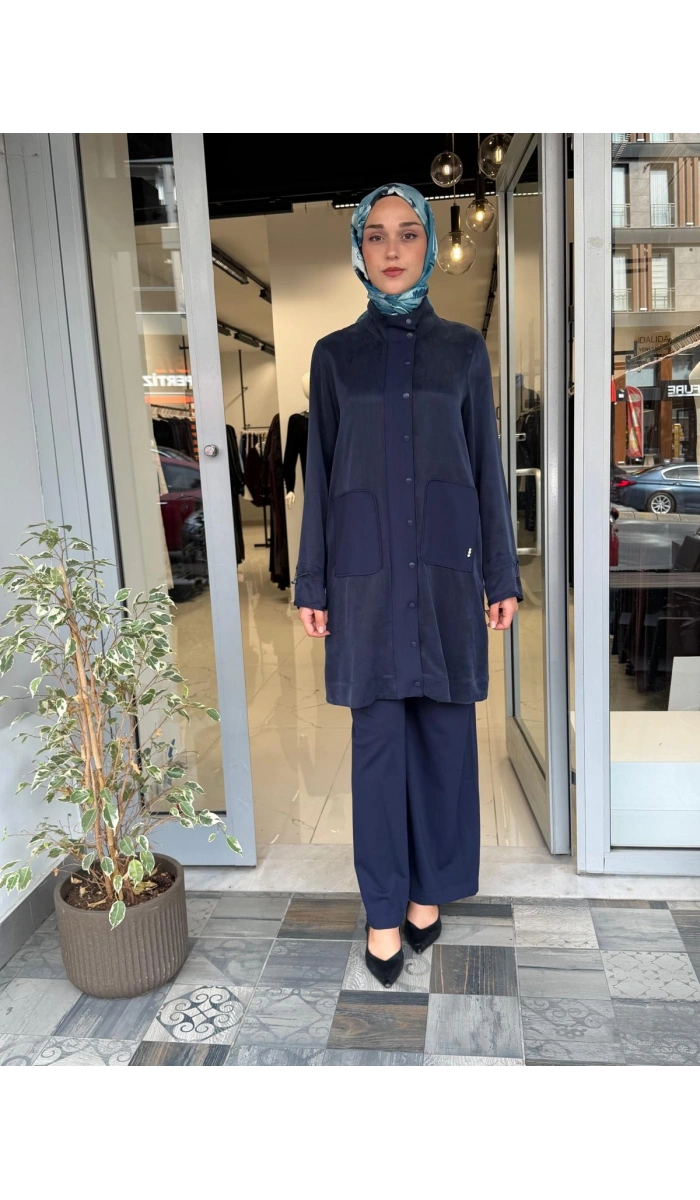 Bol Paça Basic Triko Pantolon Navy 3267001