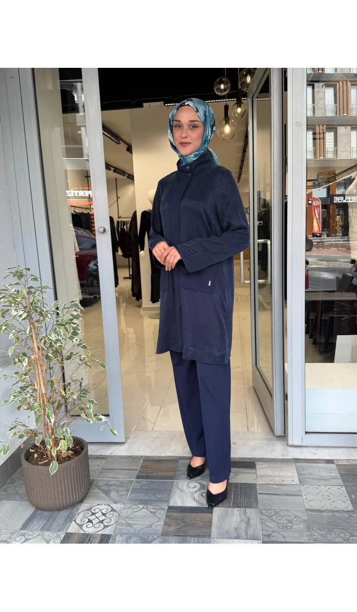 Bol Paça Basic Triko Pantolon Navy 3267001