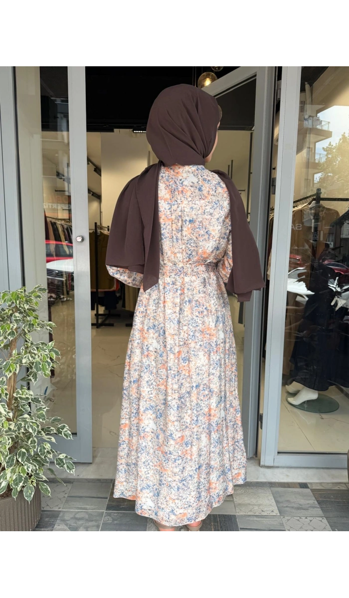 Daisy Desenli Lyocell Elbise TD-4813