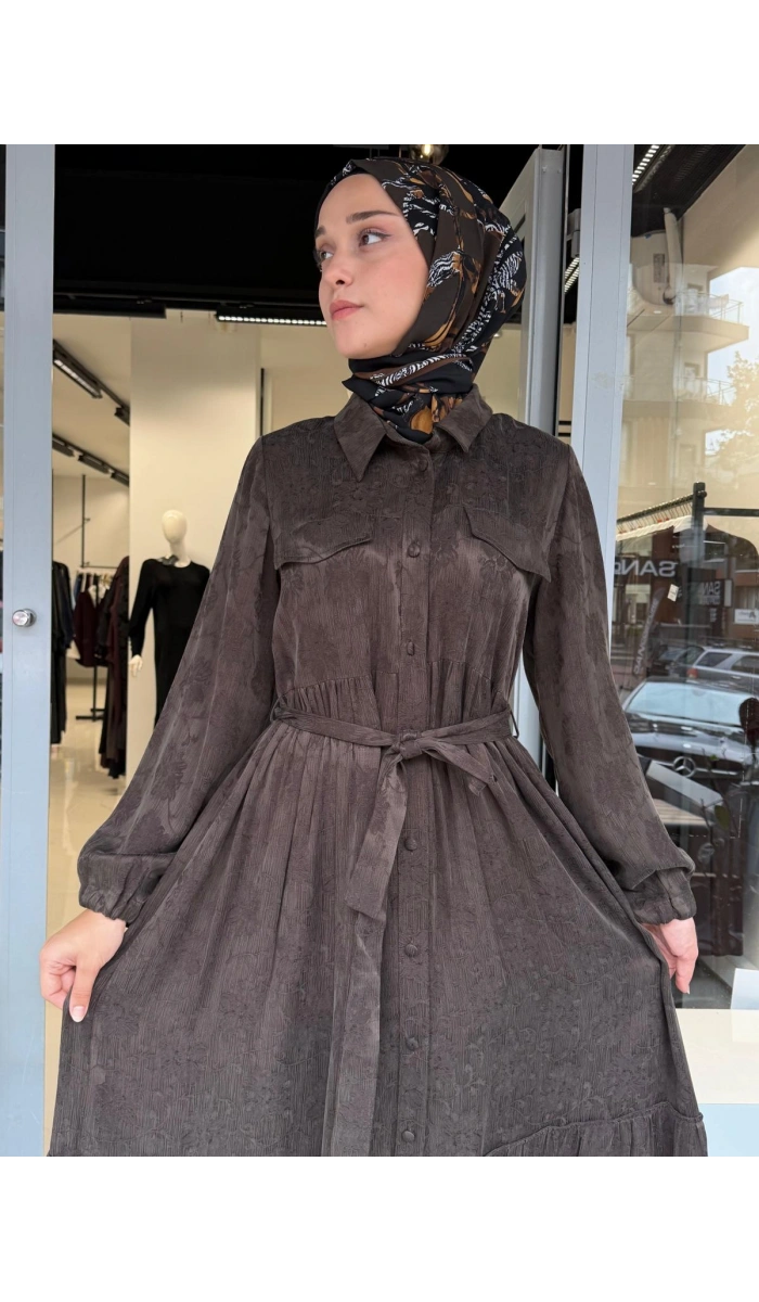 Elbise Kahverengi 40807
