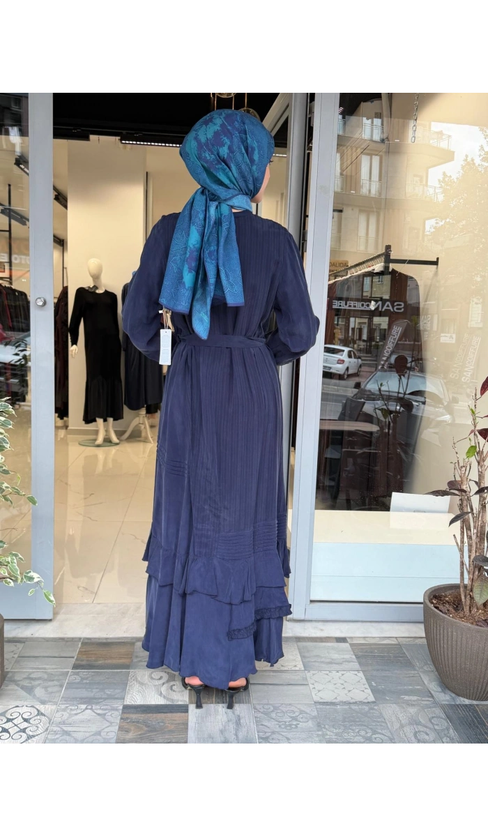 Elbise Lacivert 40837
