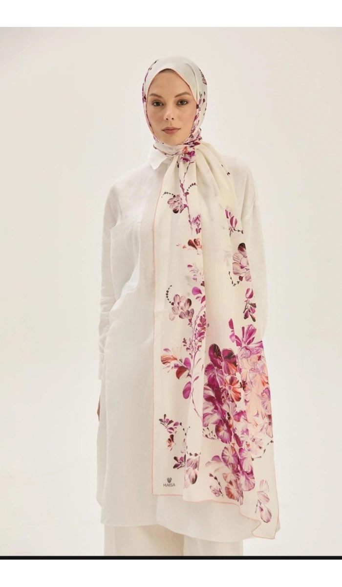Helya Krep İpek Şal 70x190cm