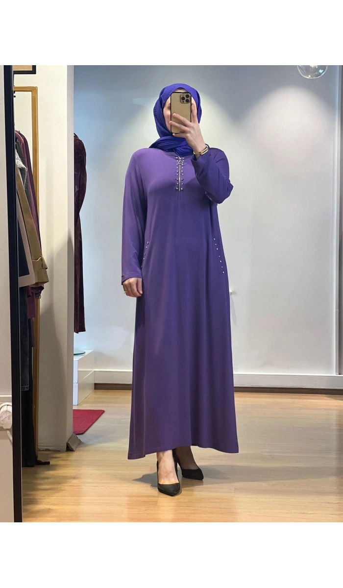 İnvee Taş Detaylı Elbise 6937