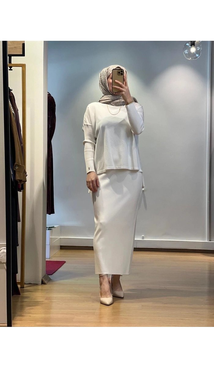 İnvee Triko Kalem Etek 5685