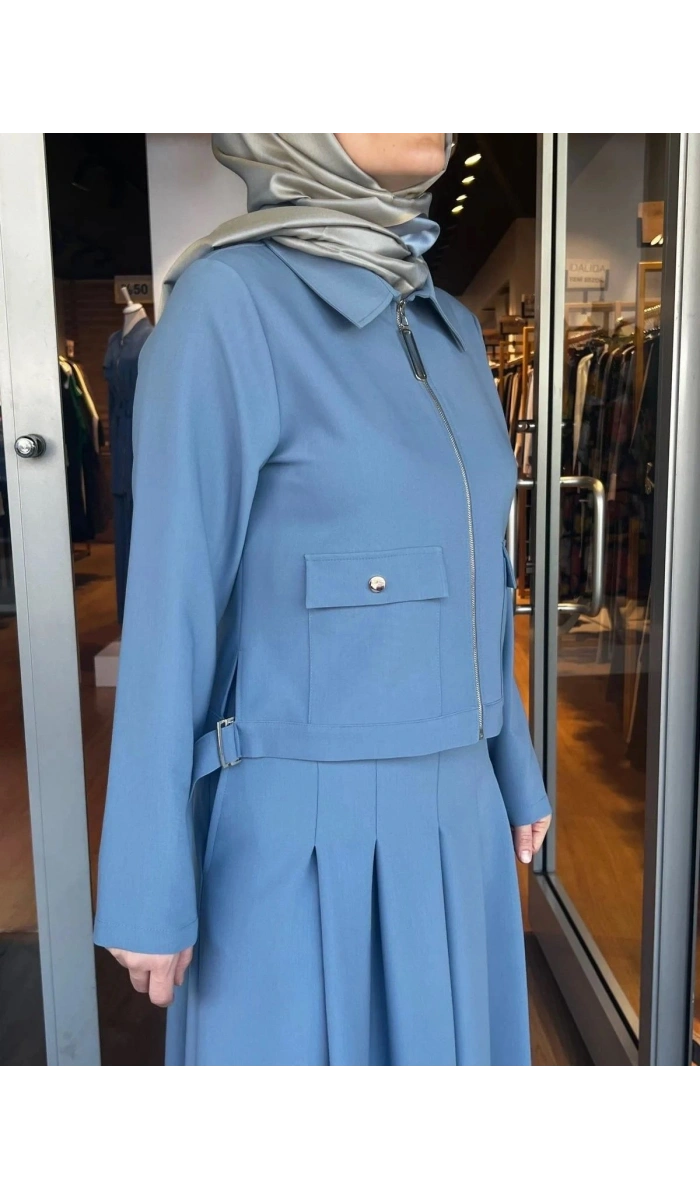 Jamıla Sarah Kısa Ceketli Pantolon Etek Takım SS24-9014