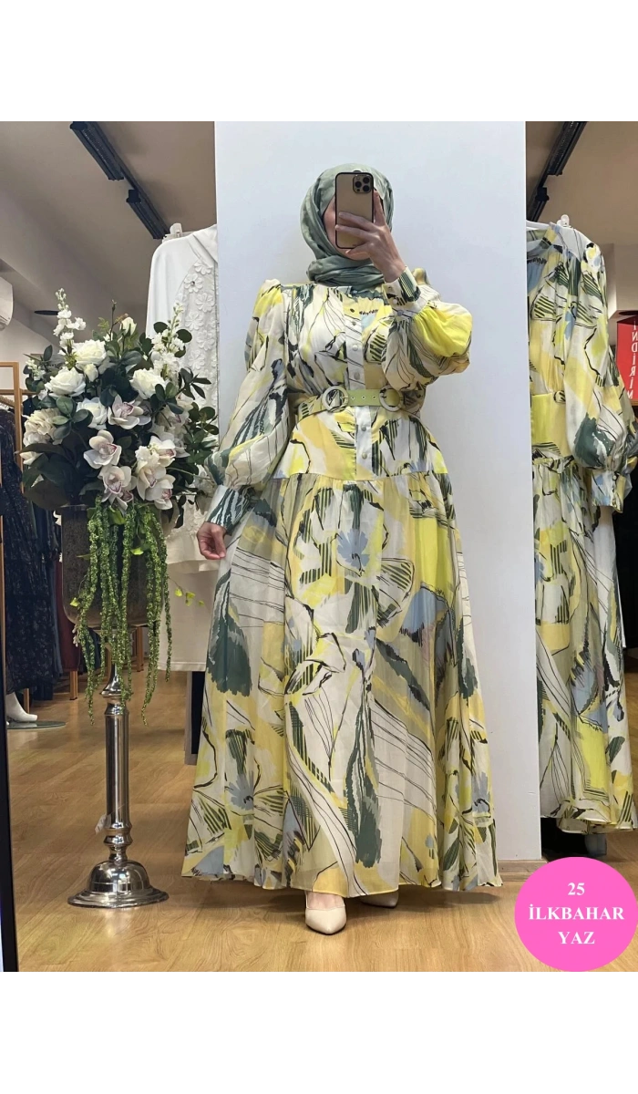 Jamıla Sarah Mehtap Elbise SS25-3089