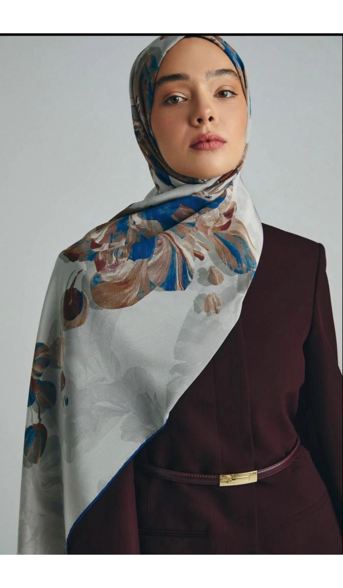 Kehribar Krep İpek Şal 70x190cm