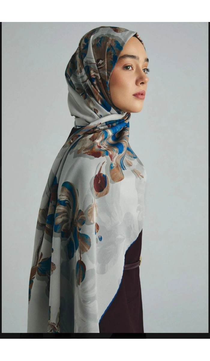 Kehribar Krep İpek Şal 70x190cm