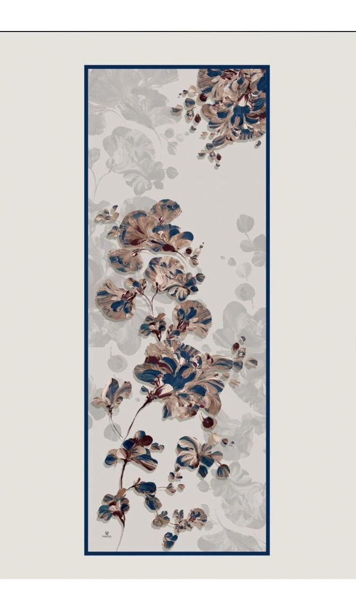 Kehribar Krep İpek Şal 70x190cm