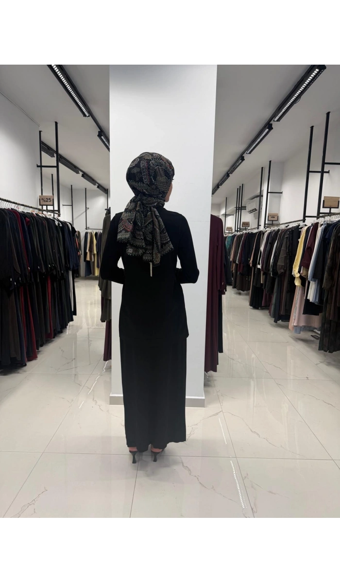 Kendinden Desenli Triko Etek 3262004
