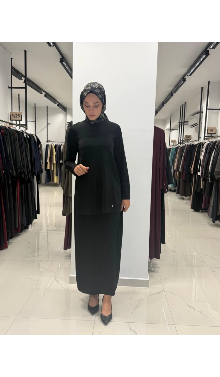 Kendinden Desenli Triko Tunik 3266011