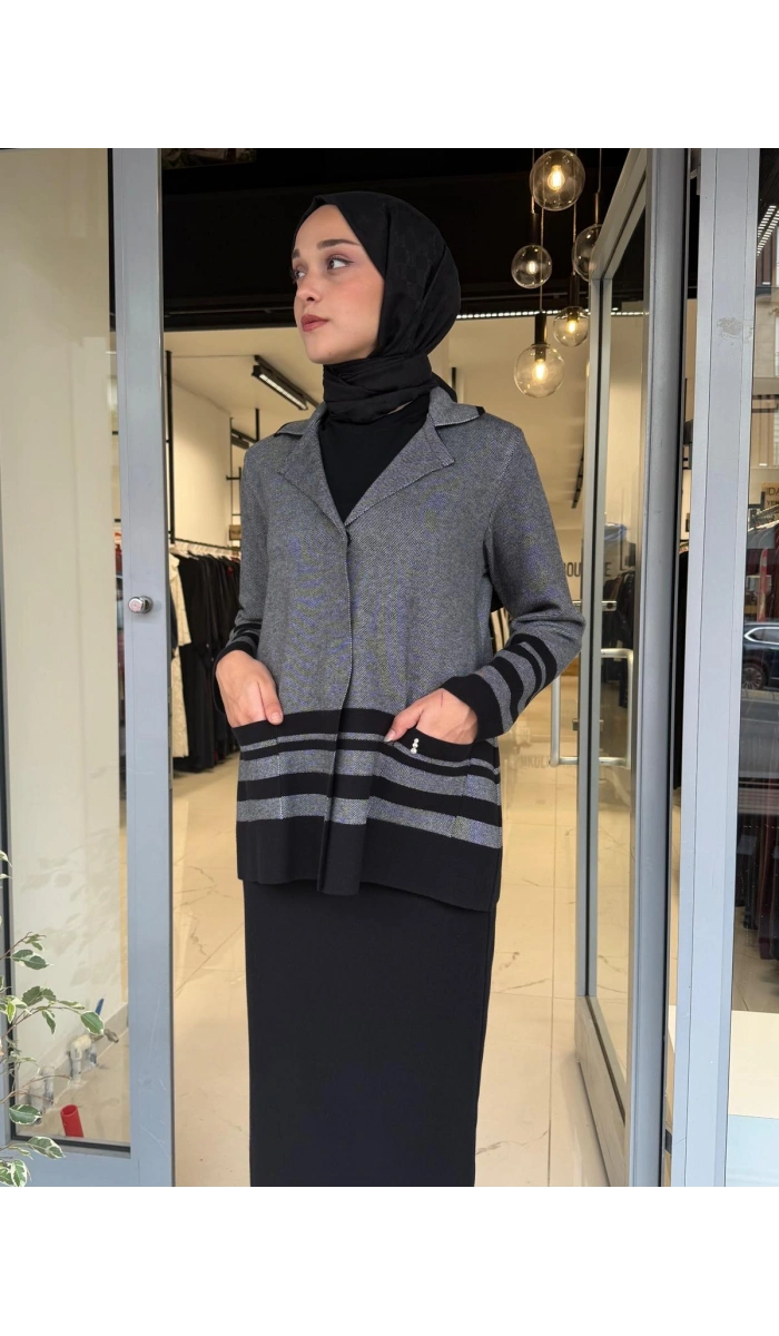 Klasik Kesim Triko Etek Black 3262103