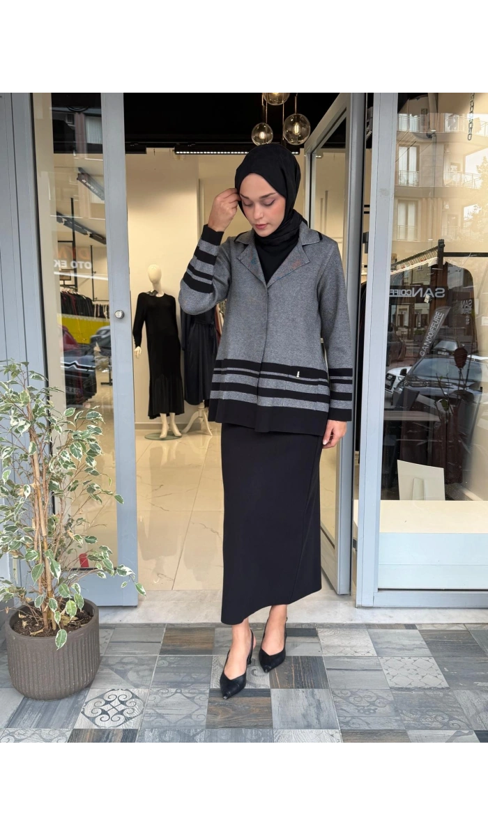 Klasik Kesim Triko Etek Black 3262103