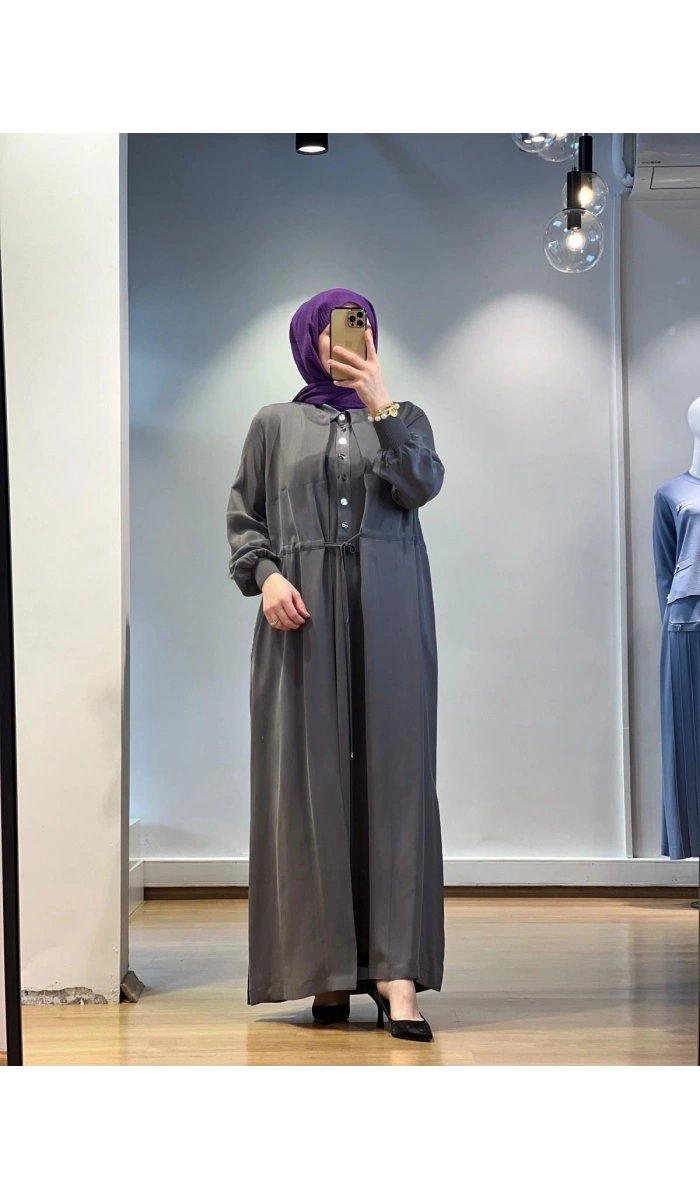 MissDalida Beli Bağcıklı Cupro Kap 25Y-8002