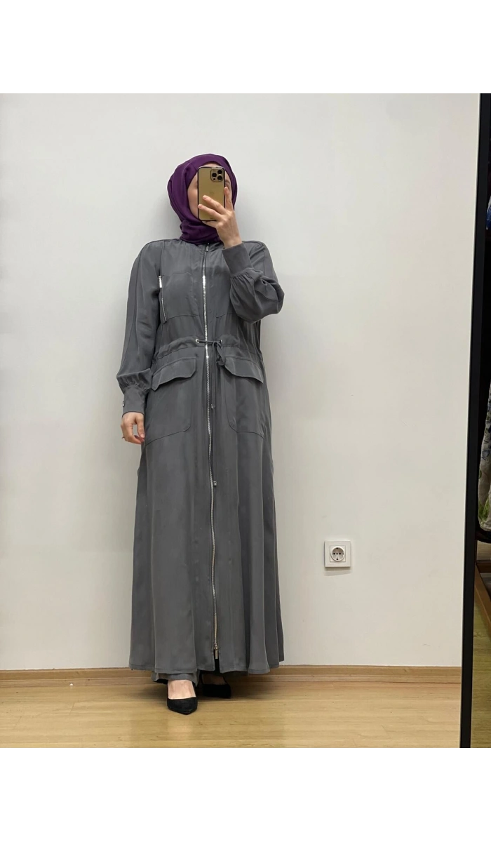 MissDalida Beli Büzgülü Cupro Ferace T25Y-8013