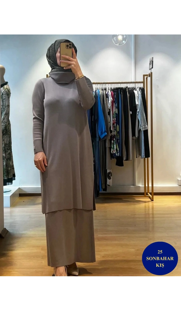 MissDalida Boğazlı Yaka Uzun Elbise T25K-4004