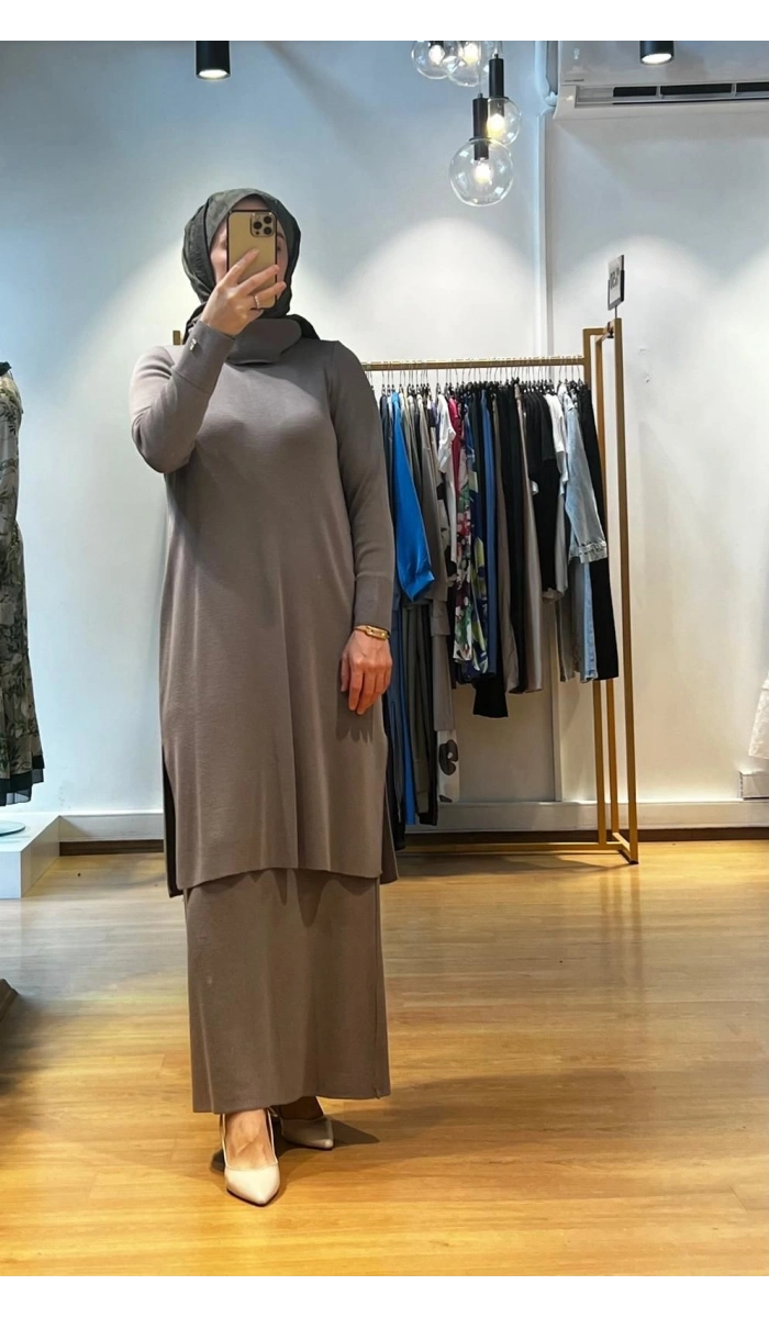 MissDalida Boğazlı Yaka Uzun Elbise T25K-4004