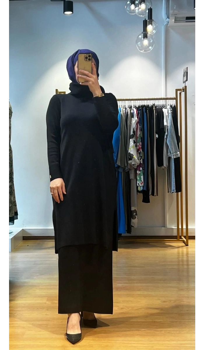 MissDalida Boğazlı Yaka Uzun Elbise T25K-4004