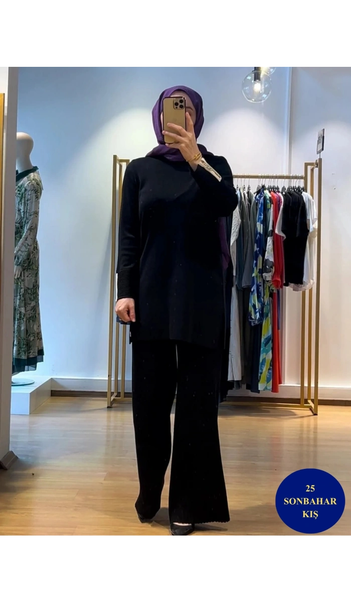 MissDalida Bol Paça Triko Pantolon T25K-7001