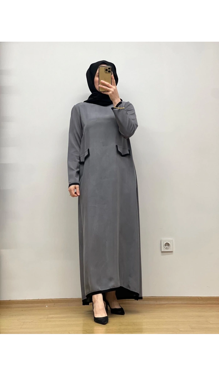 MissDalida Cep Kapaklı Cupro Elbise 25Y-4032
