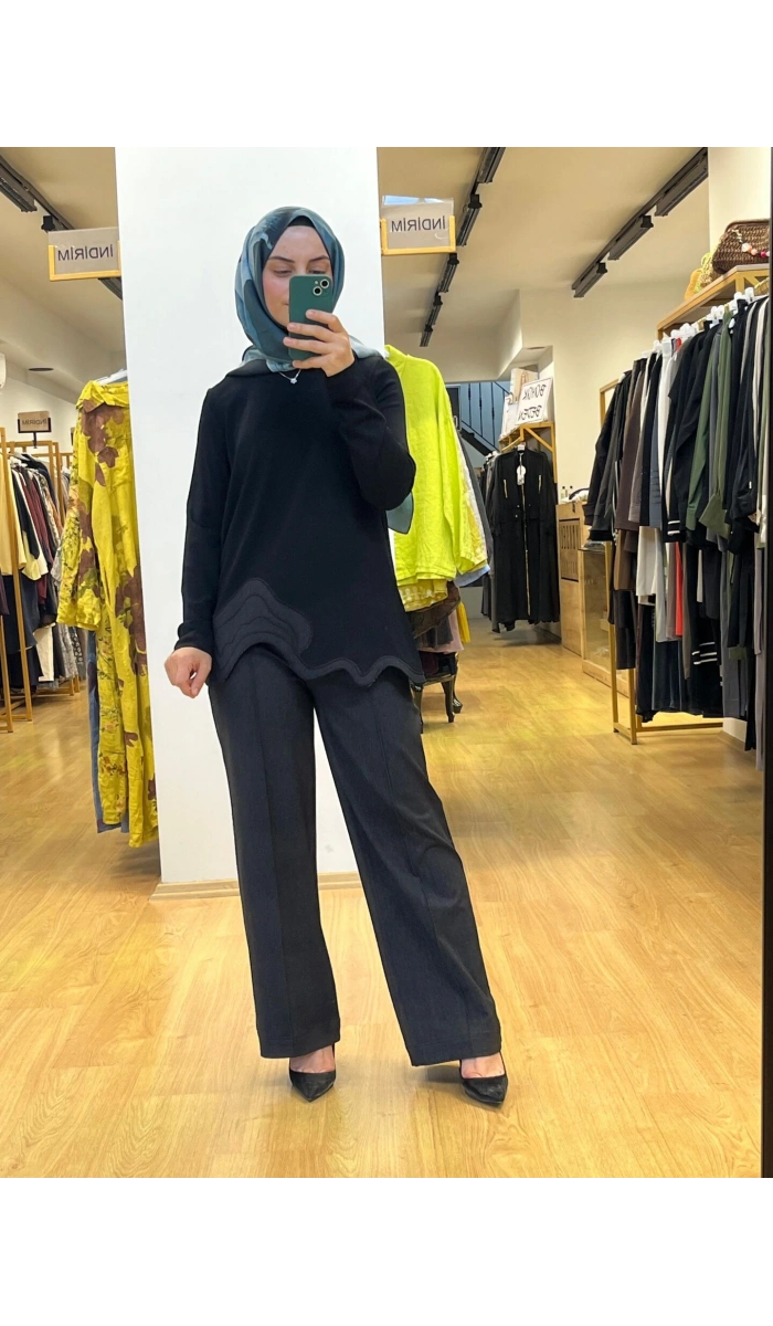 MissDalida Denim Boru Paça Pantolon T25PF-7008