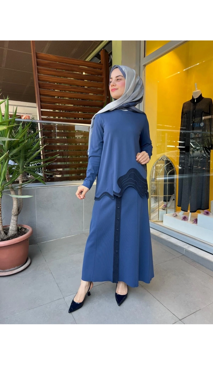 MissDalida Denim Detaylı Önü Düğmeli Etek T25PF-2010
